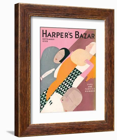 Harper's Bazaar, September 1929-null-Framed Art Print