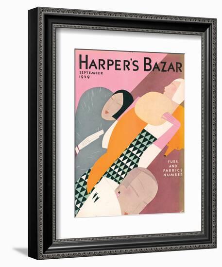 Harper's Bazaar, September 1929-null-Framed Art Print