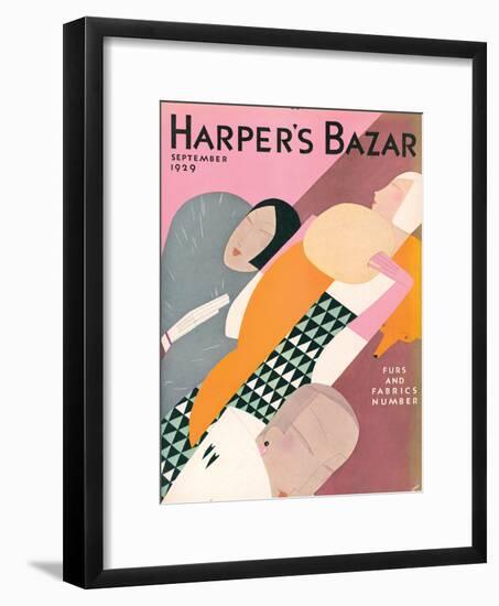 Harper's Bazaar, September 1929-null-Framed Art Print