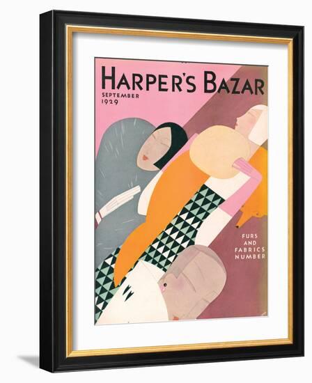 Harper's Bazaar, September 1929-null-Framed Art Print