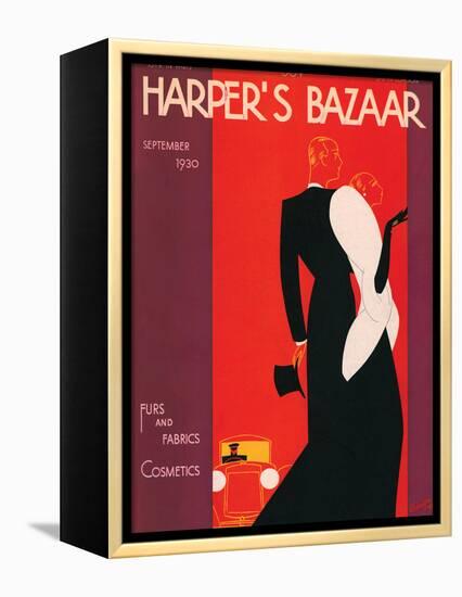 Harper's Bazaar, September 1930-null-Framed Stretched Canvas