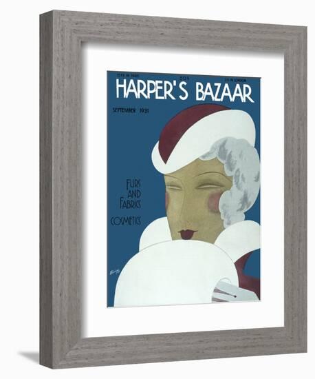 Harper's Bazaar, September 1931-null-Framed Premium Giclee Print