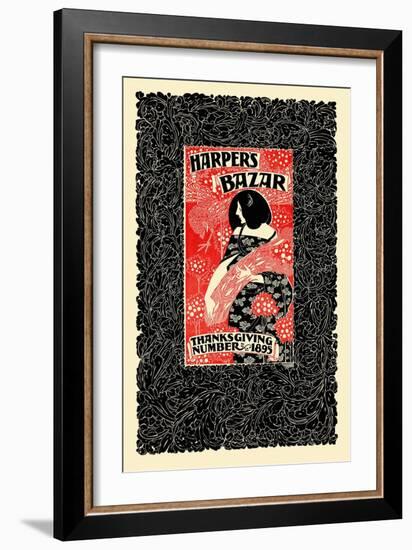 Harper's Bazar, Thanksgiving Number, 1895-Will Bradley-Framed Art Print