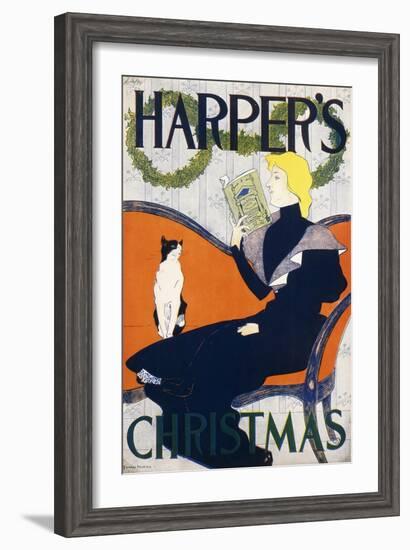 Harper's Christmas, 1894-Edward Penfield-Framed Giclee Print