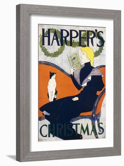 Harper's Christmas, 1894-Edward Penfield-Framed Giclee Print