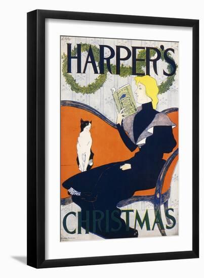 Harper's Christmas, 1894-Edward Penfield-Framed Giclee Print