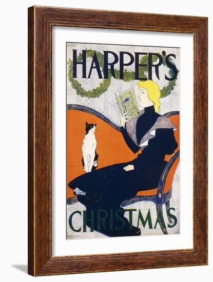 Harper's Christmas, 1894-Edward Penfield-Framed Giclee Print