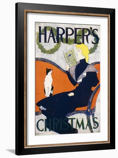 Harper's Christmas, 1894-Edward Penfield-Framed Giclee Print