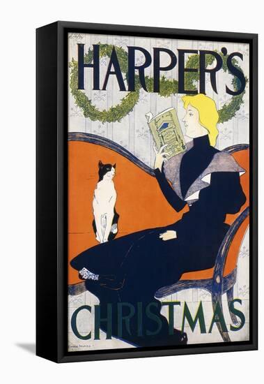 Harper's Christmas, 1894-Edward Penfield-Framed Premier Image Canvas