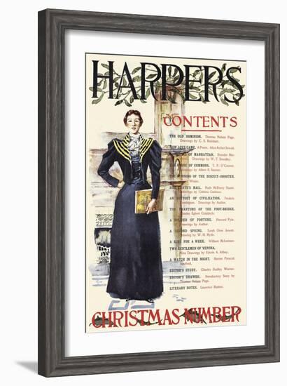 Harper's Christmas Number-Edward Penfield-Framed Art Print