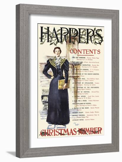 Harper's Christmas Number-Edward Penfield-Framed Art Print