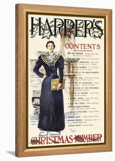 Harper's Christmas Number-Edward Penfield-Framed Stretched Canvas