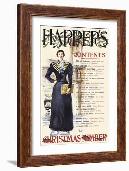 Harper's Christmas Number-Edward Penfield-Framed Art Print