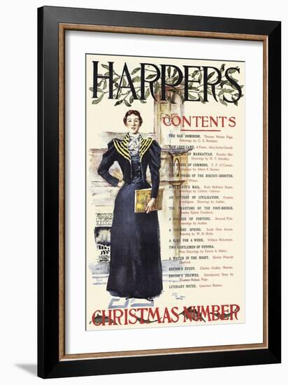Harper's Christmas Number-Edward Penfield-Framed Art Print