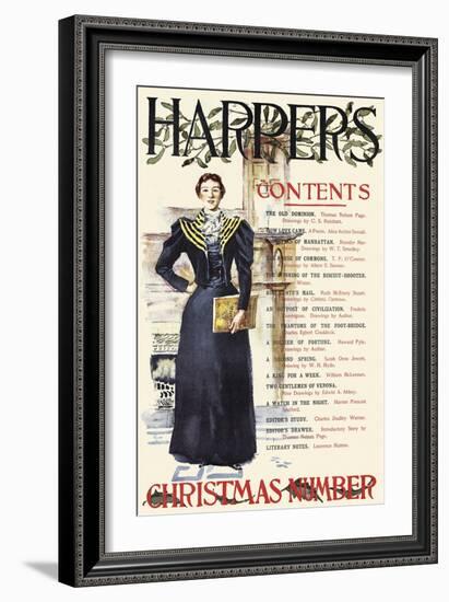 Harper's Christmas Number-Edward Penfield-Framed Art Print