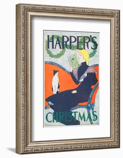 Harper's Christmas-Edward Penfield-Framed Art Print