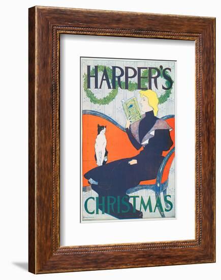 Harper's Christmas-Edward Penfield-Framed Art Print