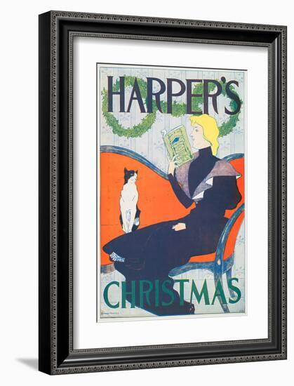 Harper's Christmas-Edward Penfield-Framed Art Print