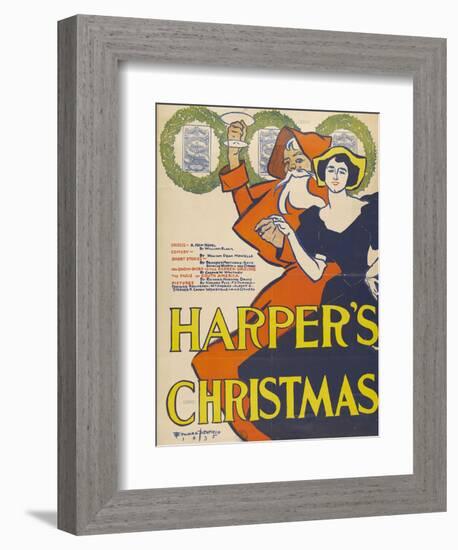 Harper's Christmas-Edward Penfield-Framed Giclee Print