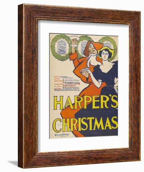 Harper's Christmas-Edward Penfield-Framed Giclee Print