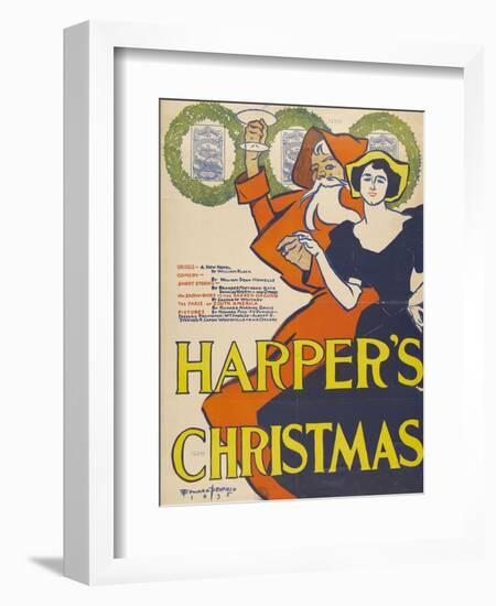 Harper's Christmas-Edward Penfield-Framed Giclee Print