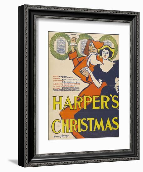 Harper's Christmas-Edward Penfield-Framed Giclee Print