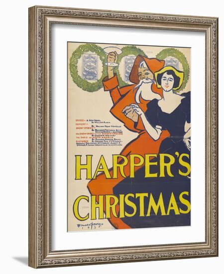 Harper's Christmas-Edward Penfield-Framed Giclee Print