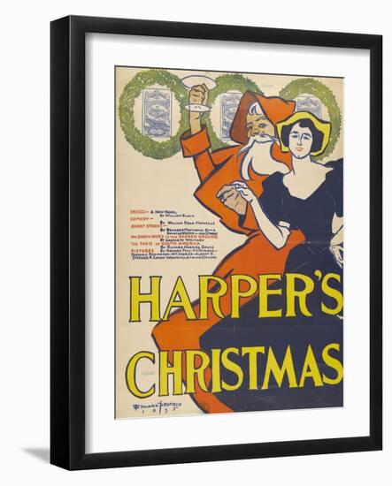 Harper's Christmas-Edward Penfield-Framed Giclee Print