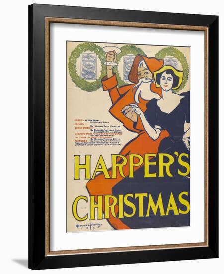 Harper's Christmas-Edward Penfield-Framed Giclee Print