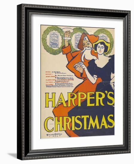 Harper's Christmas-Edward Penfield-Framed Giclee Print