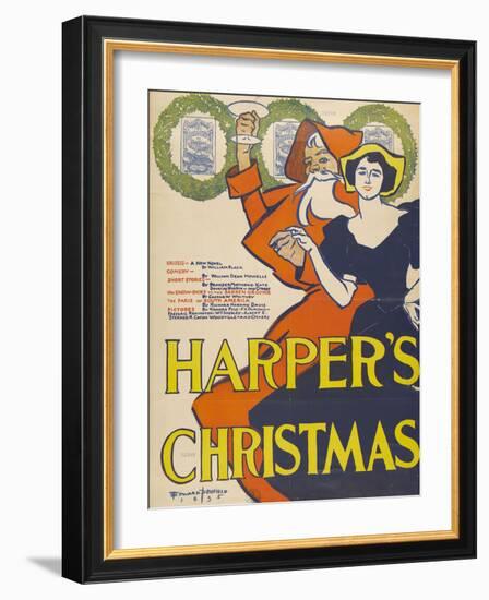 Harper's Christmas-Edward Penfield-Framed Giclee Print