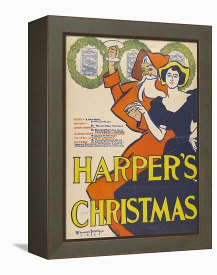 Harper's Christmas-Edward Penfield-Framed Premier Image Canvas