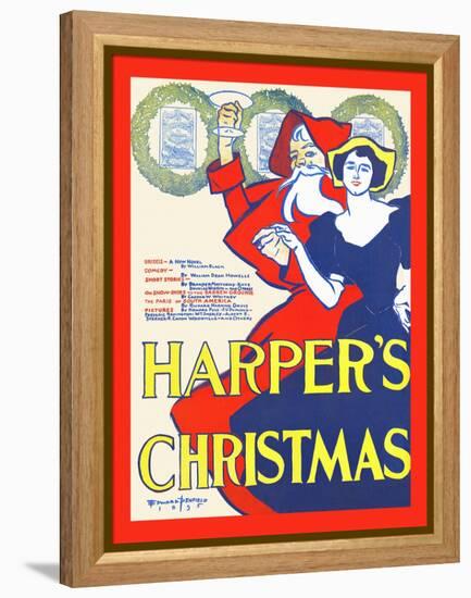 Harper's Christmas-Edward Penfield-Framed Stretched Canvas