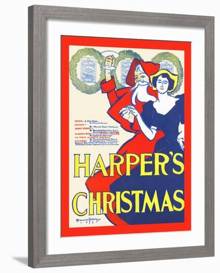 Harper's Christmas-Edward Penfield-Framed Art Print