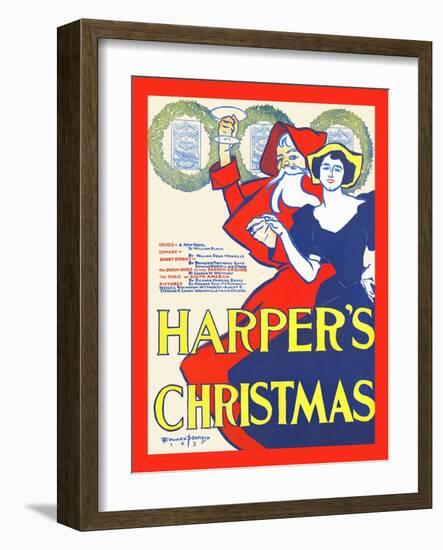 Harper's Christmas-Edward Penfield-Framed Art Print