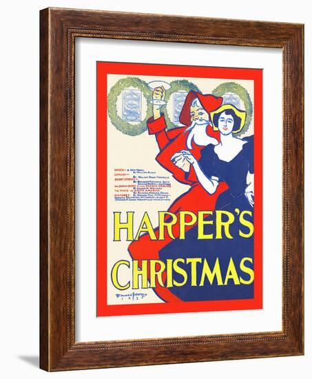 Harper's Christmas-Edward Penfield-Framed Art Print