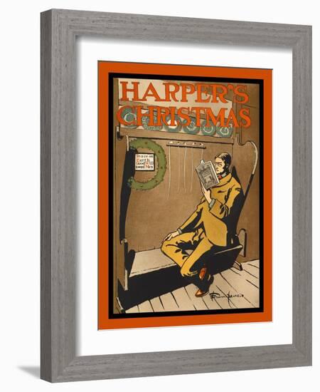 Harper's Christmas-Edward Penfield-Framed Art Print