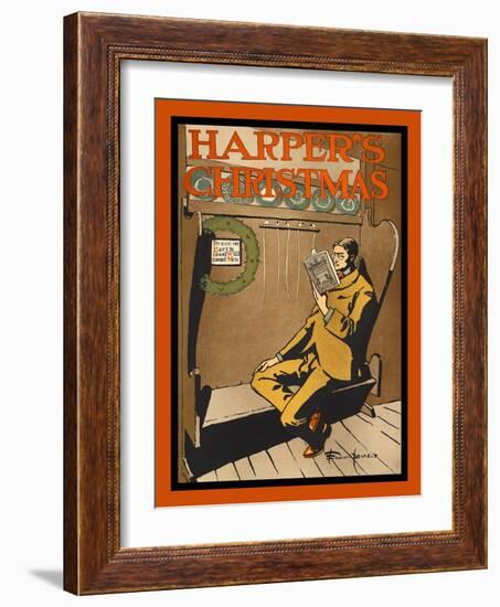 Harper's Christmas-Edward Penfield-Framed Art Print