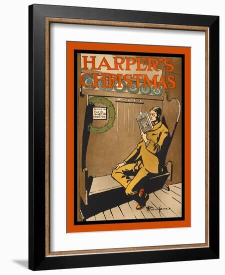 Harper's Christmas-Edward Penfield-Framed Art Print