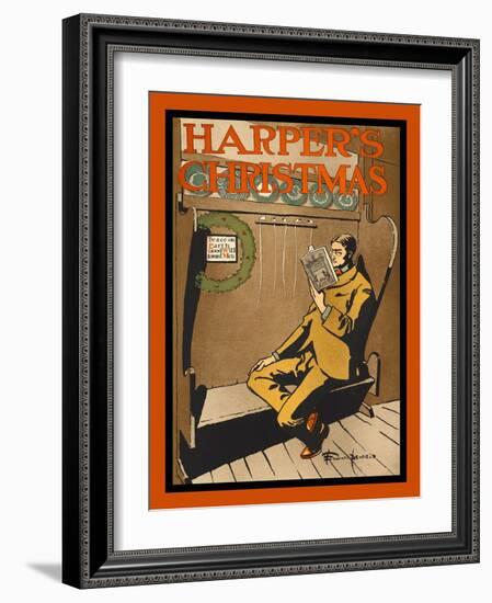 Harper's Christmas-Edward Penfield-Framed Art Print