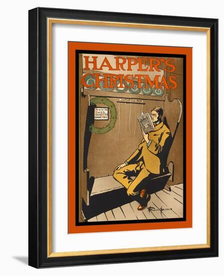 Harper's Christmas-Edward Penfield-Framed Art Print