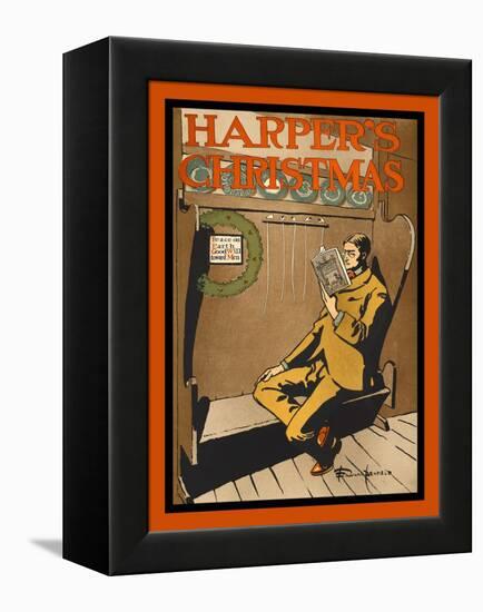 Harper's Christmas-Edward Penfield-Framed Stretched Canvas