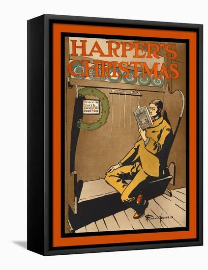 Harper's Christmas-Edward Penfield-Framed Stretched Canvas