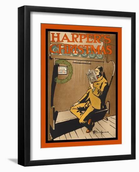 Harper's Christmas-Edward Penfield-Framed Art Print