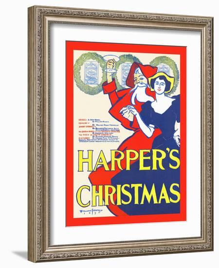 Harper's Christmas-Edward Penfield-Framed Art Print