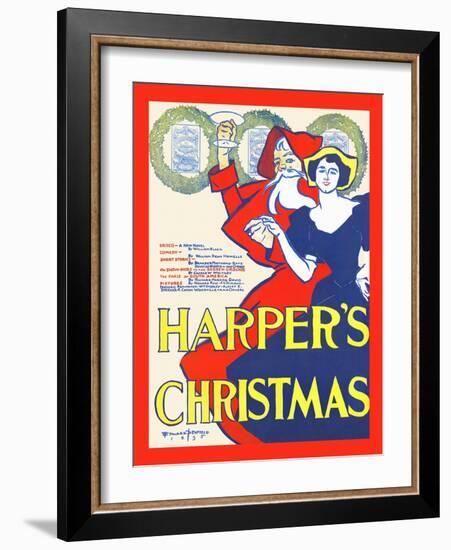 Harper's Christmas-Edward Penfield-Framed Art Print