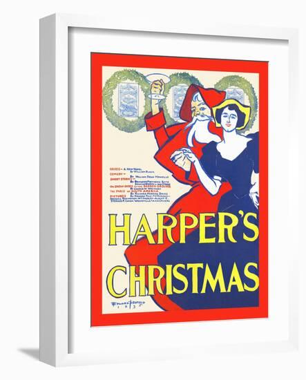 Harper's Christmas-Edward Penfield-Framed Art Print