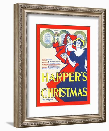 Harper's Christmas-Edward Penfield-Framed Art Print