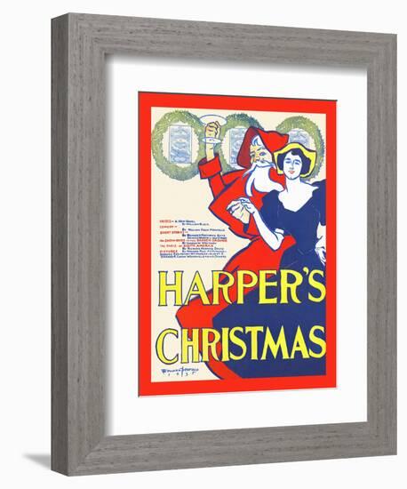 Harper's Christmas-Edward Penfield-Framed Art Print