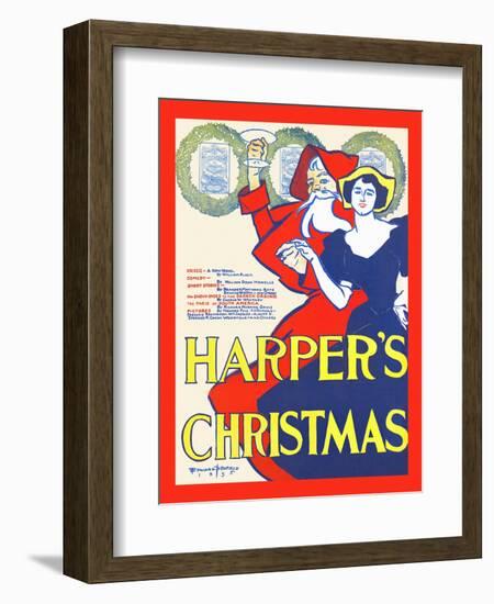 Harper's Christmas-Edward Penfield-Framed Art Print